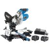 Draper Tools D20 20V Brushless 185Mm Sliding Compound Mitre Saw Kit (+2 X 5Ah Batteries And Charger) Mitre And Chop Saws