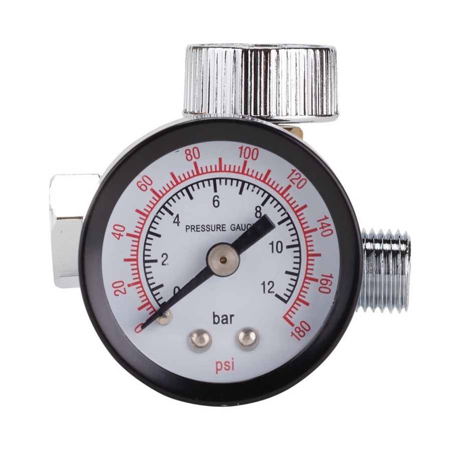 Draper Tools 1/4" Bsp On-Gun Air Regulator And Gauge, 180Psi Air Accessories