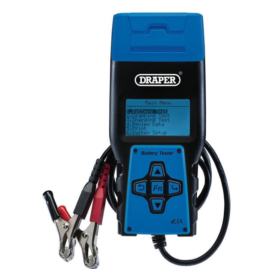 Draper Tools Battery Tester With Printer Battery Testers And Analyser