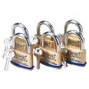 Draper Tools Solid Brass Padlocks With Hardened Steel Shackle, 60Mm (Pack Of 6) Brass Padlocks