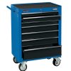 Draper Tools Roller Tool Cabinet, 7 Drawer, 26", Blue Equipment