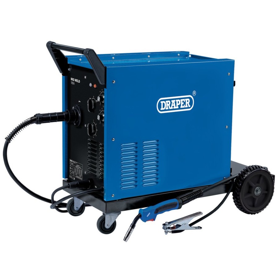 Draper Tools Gas/Gasless Mig Welder, 180A Mig Welders