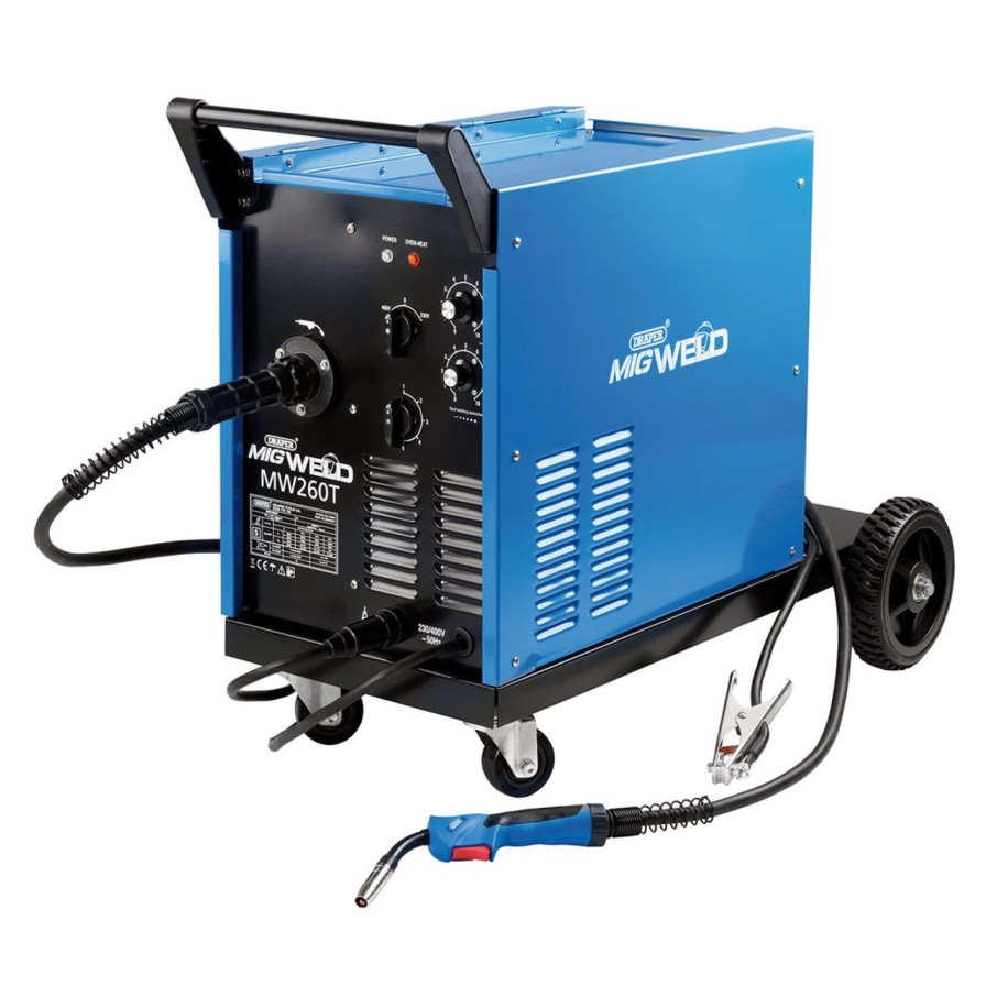 Draper Tools Gas/Gasless Mig Welder, 250A Mig Welders