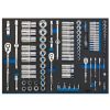 Draper Tools Socket Set In Full Plus Drawer Eva Insert Tray, 1/4", 3/8" & 1/2" (96 Piece) Drawer Eva Insert