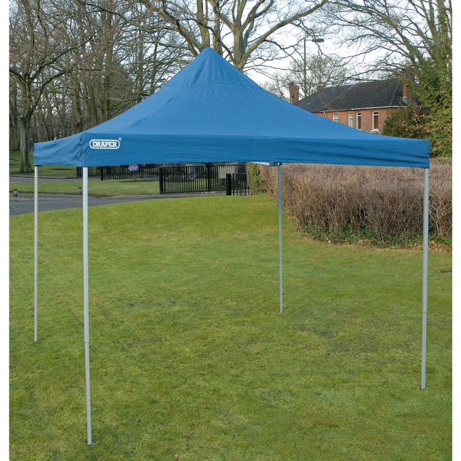 Draper Tools Folding Gazebo, 3 X 3M, Blue Gazebos