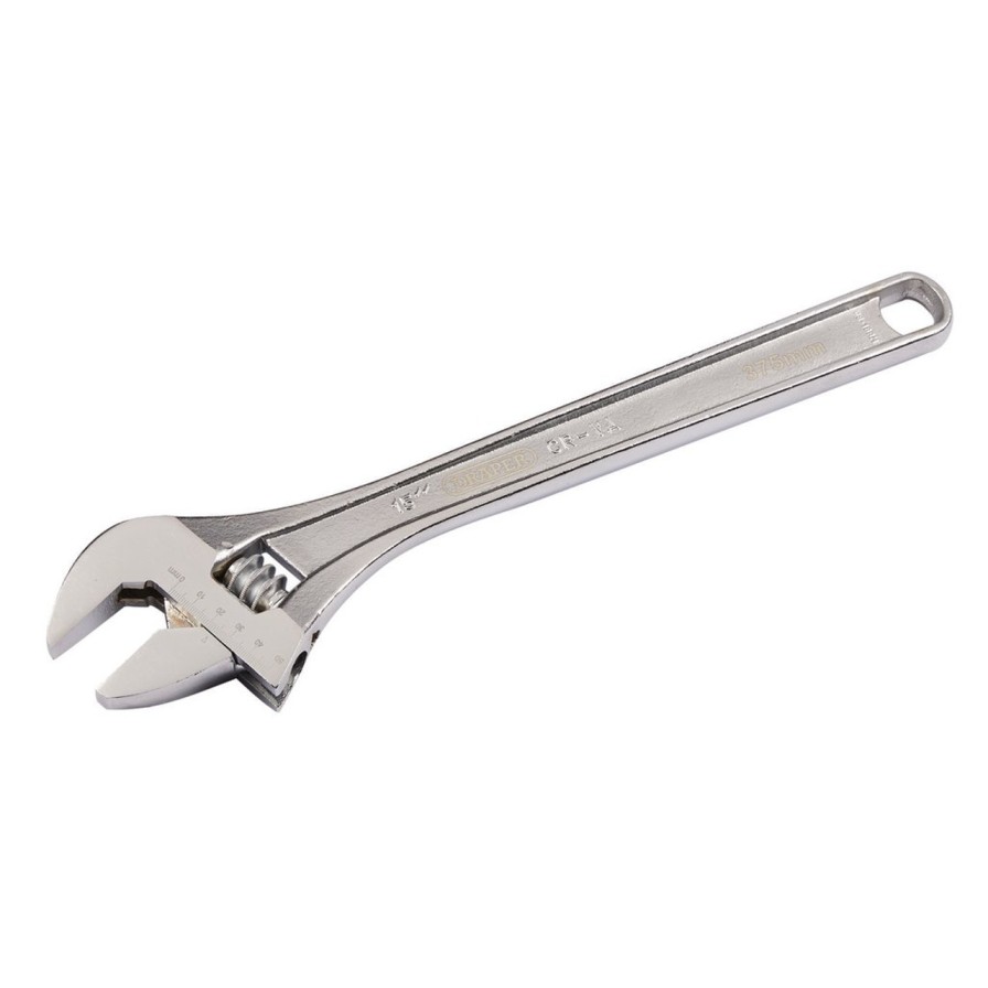 Draper Tools Adjustable Wrench, 375Mm, 46.5Mm Adjustable Wrenches