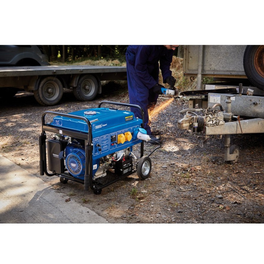 Draper Tools Draper Expert Petrol Generator With Wheels, 6000W Generators