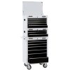 Draper Tools Combined Roller Cabinet And Tool Chest, 15 Drawer, 26", White Combined Cabinets And Chests