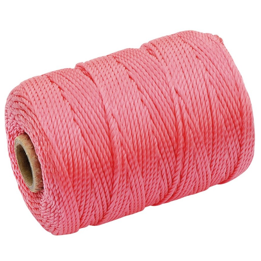 Draper Tools Polypropylene Brick Line, 100M, Pink Brick And Chalk Lines