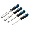 Draper Tools Soft Grip Bevel Edge Wood Chisel Set (4 Piece) Chisel Sets