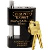 Draper Tools Heavy Duty Close Shackle Padlock And 2 Keys, 82Mm High Security Padlocks